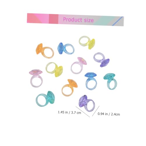 Abaodam 74 Stück Teiliges Buntes Acryl spielzeugringe Farbenfrohe DIY Kunststoffringe für Glatte Verarbeitung Sicherer Finger schmuck für Spiel und Partyspaß von Abaodam