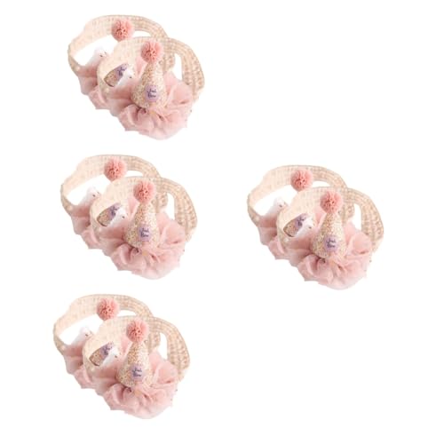 Abaodam 8 Stk Stirnband Mit Babykrone Body-verlängerung Babymütze Kinder Stirnbänder Kleinkind Tiara Stirnband Erster Geburtstagshut Neugeboren Einfach Kleiner Hut Spitze Rosa von Abaodam