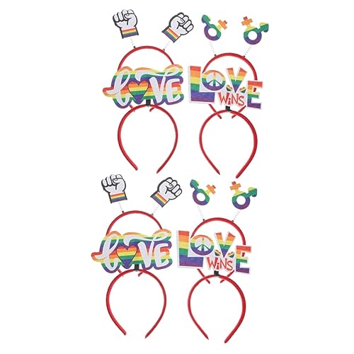 Abaodam 8 Stk Lgbt-stirnband Lesbischer Haarreifen Party-stirnband Lgbtq-geschenke Stolz Zubehör Regenbogen Kopfbedeckung Regenbogen-stirnbänder Lgbtq-zubehör Requisiten Mann Kunststoff von Abaodam