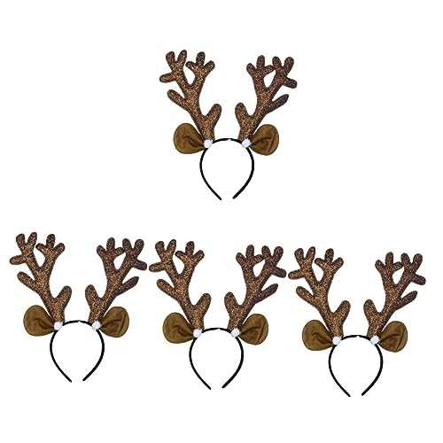 Abaodam Weihnachts-Haarschmuck 8 Stück Kopfschmuck Niedliche Requisite Weihnachtskostüm Kleid Rentier Neuheit Lange Bezaubernde Ohren Kopfbedeckung Kleinkind-Party Kaffee-Kopfschmuck von Abaodam