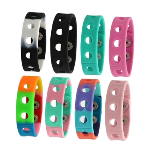 Abaodam 8 Stück Teiliges Silikonarmband Verstellbare Stretch Armbänder Bunte Festival Wristbands für Events und Bequem Modisch und Vielseitig Kombinierbar von Abaodam