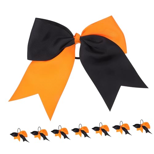 Abaodam 8stücke Cheerleader-schleifen Für Mädchen Elastische Haar Bögen Mit Schleife Haarbands Aus Strapazierfähigem Gurtmaterial Für Verschiedene Frisuren von Abaodam