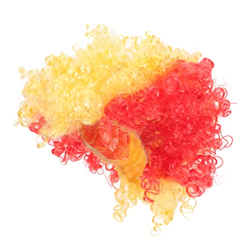 Abaodam Afro-Perücke Party lustige clownfahne clownperücke bunt Erwachsene perücken Karneval Kunsthaar Haare im Clown-Stil mit Landesflagge lustige Clownshaare das Haustier von Abaodam
