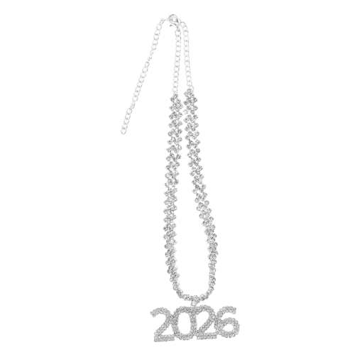 Abaodam Strass- in Silber Für Jungen Kette Mit Anhänger Verstellbare Halskette Party-schmuck Für Glitzernder Anhänger Zum Schulabschluss Glänzende Halskette Zum Neujahr von Abaodam