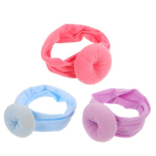 Abaodam 3stücke Stirnbänder Mädchen Kopfbedeckung Nylon Donut Stirnband Kopfschmuck Accessoire Für Neugeborene Junge Mädchen Zubehör von Abaodam