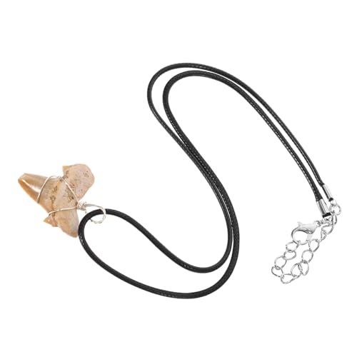 Abaodam Bezaubernder Haifischzahn Anhänger Lederband Robuster Surfer Schmuck für Strandpartys und Besondere Anlässe Charm Halskette für Männer und Frauen von Abaodam