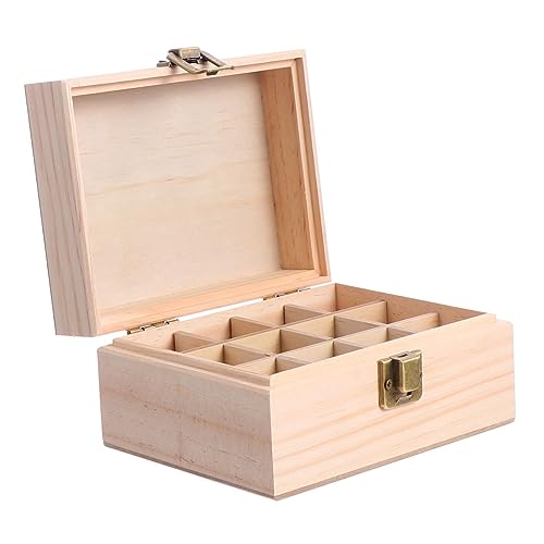 Abaodam Kasten Box Mit Ätherischen Ölen Ätherisches Öl Display Holz Flaschen Organizer Flaschenbehälter Für Ätherische Öle Tragetasche Für Ätherische Öle Hölzern Haushalt Koffer von Abaodam