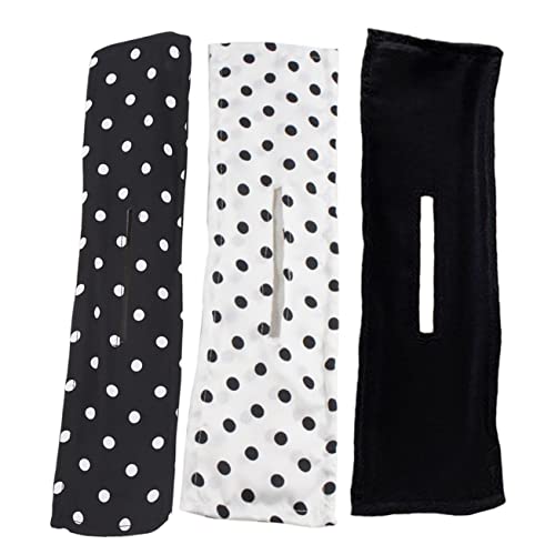 Abaodam Dutt Maker Haarstyling Werkzeug Twist Bogen Clip Netz Haar Dutt Former Lockenwickler 3 Stück Stoff Schwarz Weiß für Frauen Mädchen Haarknoten Frisuren Pilates Yoga Party von Abaodam