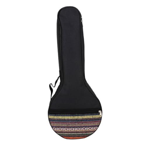 Abaodam Ethnische Banjo Tragetasche mit Baumwollpolsterung Gepolsterte Schultertasche für Saitiges Banjo Aufbewahrungstasche mit Stilvollen Mustern Optimaler Schutz für Musikinstrumente von Abaodam