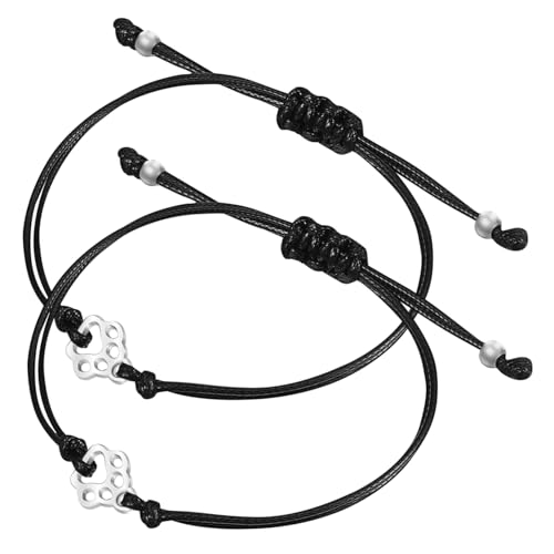 Abaodam Freundschaftsarmband Hundeverlust Haustierverlust Haustier-Gedenkarmband Bettelarmband für Mädchen Erinnerungsschmuck Friendship Handseilweben Knoten Armband Legierung von Abaodam