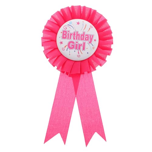 Abaodam Geburtstagsparty liefert Parteiabzeichen Preisband Alles zum Geburtstag Geburtstagsfeier Pin Geburtstagsfeierabzeichen Geburtstagsereignisabzeichen Feierband Polyester Rosig von Abaodam