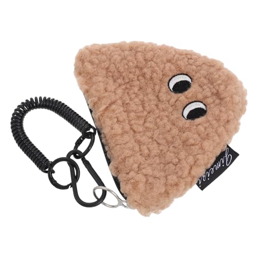 Abaodam Süße Kleine Geldbörse Mit Reißverschluss Onigiri Design Plüsch Material Münztäschchen Schlüsselanhänger Mini Aufbewahrungstasche Für Wechselgeld Und Kleingeld von Abaodam