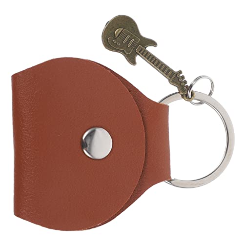 Abaodam Guitar Pick Halter Schlüsselanhänger Mit Dekorativem Gitarrenanhänger Kompaktes Plektrum Aufbewahrungsetui Für Gitarristen Praktischer Und Stilvoller Plektrum Organizer Braun von Abaodam