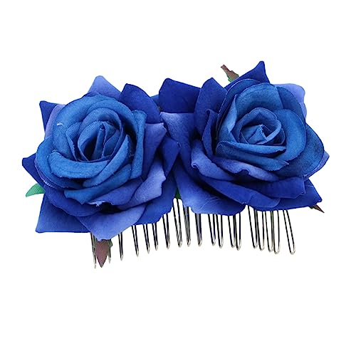 Abaodam Haarspange Rosen-haarschmuck Floraler Haarschmuck Für Bräute Blumenkrone Für Mädchen Blumenstirnbänder Für Frauen Blumenhaar Rosenblüten-brauthaarkämme Kind Kamm Hochzeit von Abaodam