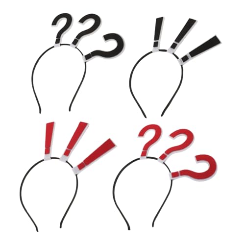 Abaodam 4stücke Fragezeichen Stirnband Modischer Haarreifen Aus Stoff Rutschfeste Kopfbedeckung Für Halloween Party Und Festival-events von Abaodam