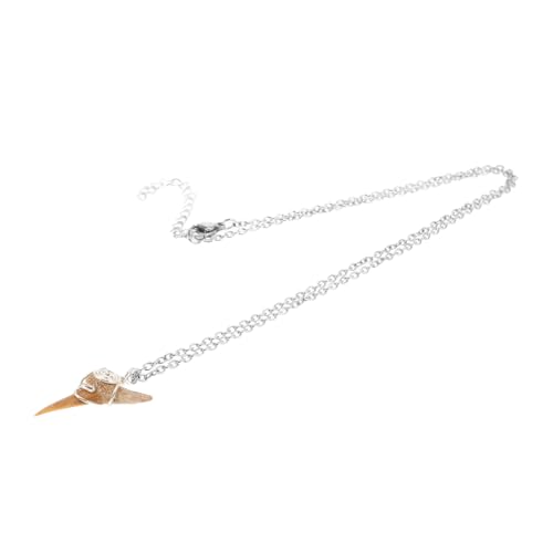 Abaodam Halskette mit Haifischzahn Anhänger Metallkette Handgefertigt Einzigartiger Strandschmuck für Männer und Frauen von Abaodam