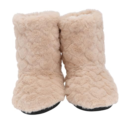 Abaodam Haushalts bodenschuhe Boots mit Rutschfester Sohle Gefütterte Indoor tanzstiefel Warme Herbst winter Hausschuhe für Erwachsene Kamelfarbe von Abaodam