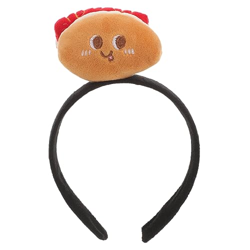 Abaodam Cartoon-persönlichkeit Lustiger Hotdog-kopfknopf Partyhüte Accessoires Kostüm Cartoon-kopfbedeckung Cosplay-snacks-stirnband Kinderkostümhüte Kostümzubehör Stoff Ausgabekarte Bild von Abaodam