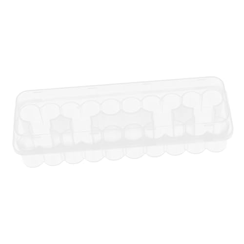 Abaodam Impfbox Plastikbehälter Testrohrhalter Fläschchen-Aufbewahrungsregal Fläschchen-Organizer ätherisches Ölregal Fläschchen Aufbewahrungsbox Regal für Reagenzgläser Transparent von Abaodam