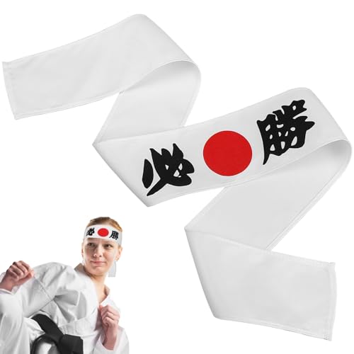 Abaodam Karate-Stirnband Japanisches Sushi Hachimaki Karate-Stirnband Samurai-Kopfbedeckung Sushi-Bandana Für Sport-Kochkostüm Halloween-Cosplay-Party von Abaodam