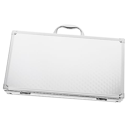 Abaodam Kasten Koffer Taschen Laptoptasche Gepäck Aluminiumgehäuse Schließfächer Für Persönliche Gegenstände Technik Reisen Kabel Flugzeuge Tragen Tragbar Transport Fall MDF Silver von Abaodam