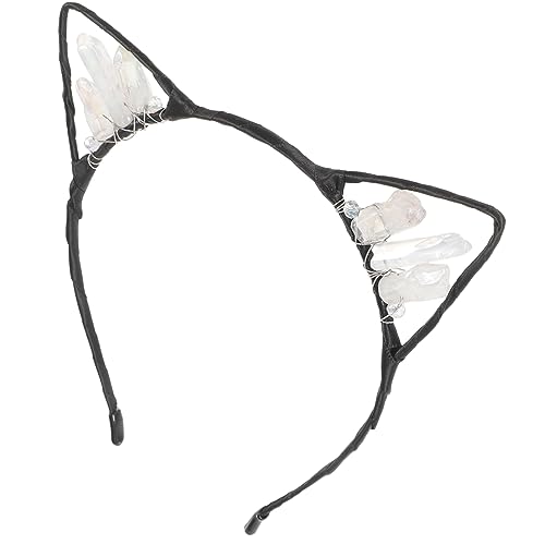 Abaodam Haarschmuck Für Katzenohren Katze Stirnband Kristall Stirnband Maskerade-haarband Stirnband Mit Tierohren Katzenohr-stirnbänder-party Katzenkostümzubehör Schal Damen Stoff Cosplay von Abaodam