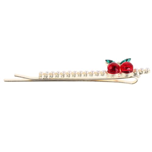 Abaodam Kirsche Haarspange Mit Strass Und Kunstperle Elegante Haarnadel Für Täglichen Gebrauch Vielseitiger Haarclip Für Frauen Für Besondere Anlässe Und Stilvolle Frisuren von Abaodam