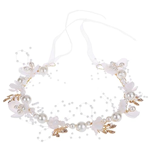 Abaodam Kopfschmuck Für Kinder Blumenmädchen-kopfbedeckungen Für Die Hochzeit Ornament-stirnband Haarschmuck Für Kinder Haarschmuck Für Frauen Weiß Braut Südkorea Legierung Prinzessin von Abaodam