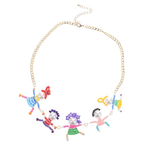 Abaodam Kreative Cartoon Perlenkette für Mädchen Bunte Handgefertigte Spaß Halskette mit Niedlichem Anhänger Modischer Kinderschmuck für Party und Alltag Einzigartiges Design für von Abaodam