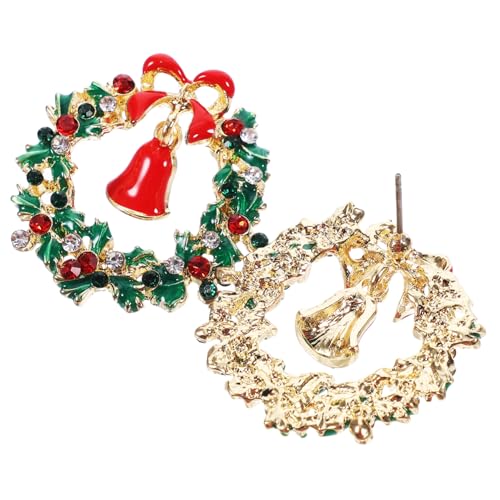 Abaodam Leichte Weihnachts Ohrringe mit Kranz Anhänger Dangle Design Ohrhänger für Damen und Mädchen als und Festlicher Schmuck für Weihnachten und Partys von Abaodam