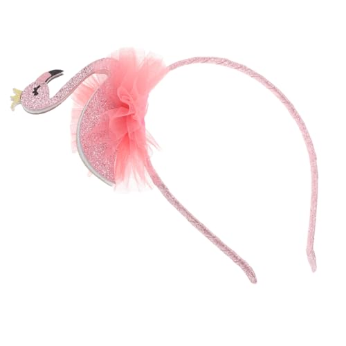 Abaodam Mädchen Flamingo Haarreif Mit Mädchen Kopfschmuck Für Partys Hawaii Themenaccessoire Elastisches Bequemes Design Für Einen Festen Sitz von Abaodam
