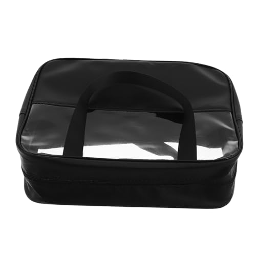 Abaodam Makeup Bag Transparent Und Große Kapazität Für Reisen Toilettenartikel Und Kosmetik Praktische Pu-umhängetasche Für Frauen Halbsichtbar Leicht Und Tragbar von Abaodam