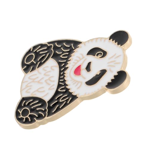 Abaodam Panda Brosche Pullover Kleidung Schnappverschlüsse Frauen Hemd Brosche Mini Panda Pin Bastelbedarf für Kleidung Emaille Pin Abzeichen Cartoon Kleidung Verschlüsse Handwerk Knöpfe Zinklegierung von Abaodam