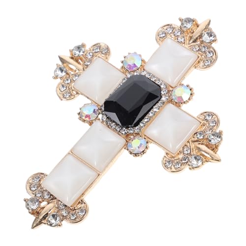 Abaodam Rhinestone Kreuz Brosche Für Frauen Und Mädchen Eleganter Anstecker Für Festliche Anlässe Religiöse Versammlungen Vielseitiges Accessoire Als Für Damen Und von Abaodam