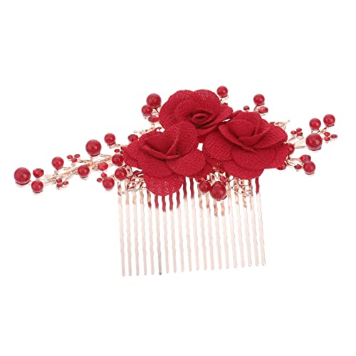 Abaodam Brauteinsatzkamm Haarschmuck Für Die Braut Blumenclips Für Das Haar Hochzeit Kopfschmuck Haarnadeln Für Frauen Haarschmuck Florale Haarnadel Perücke Hochzeitskleid Fräulein von Abaodam