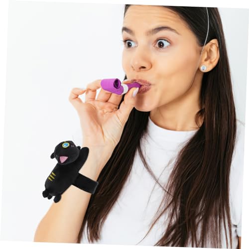 Abaodam Plüsch Katzen Slap Armband Weiches Leichtes Material Langlebig und Bequem Einfach Anzulegen für Tier Motto und Themenpartys Geburtstage und Festival Snap Armbänder von Abaodam