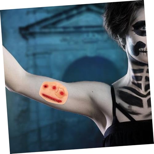 Abaodam Realistische Halloween Narben Tattoos Vielseitige Fake Wunden Aufkleber für Gesicht Arm Bein Cosplay Film Bühnenauftritte Pranks Teiliges Make Up Zubehör von Abaodam