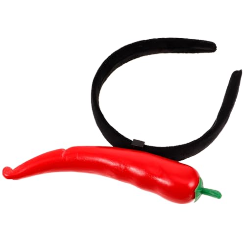 Abaodam Rotes Chili Stirnband Damen und Herren Party Haarreifen Lustiger Haarschmuck mit Glatter Oberfläche für Bequemen Sitz und Auffälliges Festtags Accessoire von Abaodam