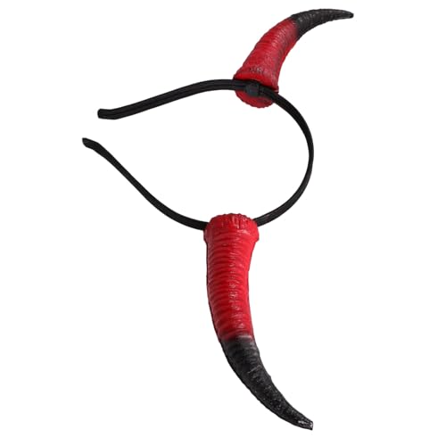 Abaodam Schafs Horn Stirnband für Cosplay Rotes Kostüm Haarband für Halloween Karneval und Maskeraden Leicht und Einfach zu Tragen Perfektes Accessoire für Erwachsene von Abaodam