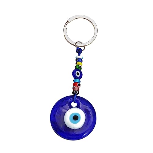 Abaodam Schlüsselanhänger Mit Blauen Augen Glücksauge-schlüsselanhänger Nazar-schlüsselanhänger Schutz Vor Dem Bösen Blick Mal De Ojo Schlüsselanhänger Wandbehang Handtasche Fräulein Glas von Abaodam