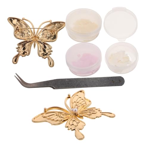 Abaodam Schmetterlingsbrosche einzigartige Perlenbrosche Bastelset Brosche Kunsthandwerk Brosche Vintage Brosche Broschen für Frauen Strass-Schmetterlings-Brosche Metall Abaodam Schmetterlingsbrosche einzigartige Perlenbrosche Bastelset Brosche Kunsthandwerk Brosche Vintage Brosche Broschen für Frauen Strass-Schmetterlings-Brosche Metall von Abaodam