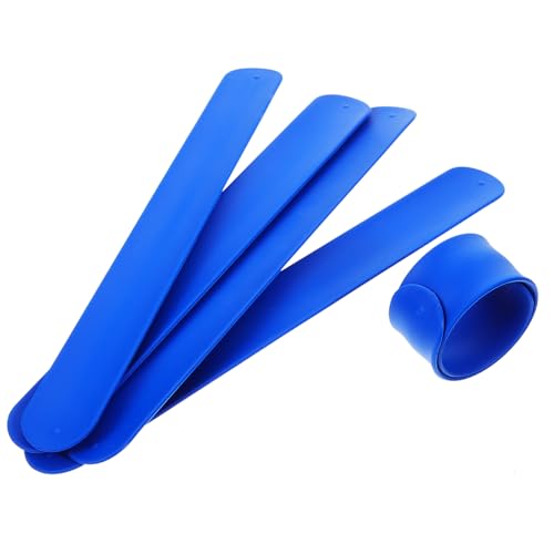 Abaodam Silikon-Armbänder für einfarbige Slap-Armbänder, lustiges Partygeschenk für Geburtstage, Tanzpartys, flexibel und einfach zu tragen, 5 Stück von Abaodam