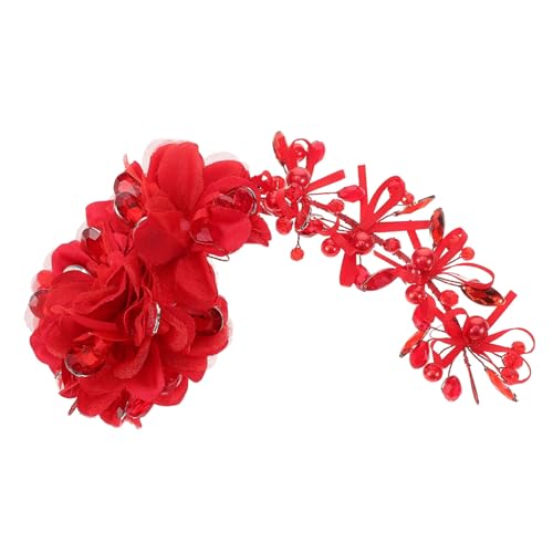 Abaodam Spitzen-Stirnband Hochzeits-Kopfschmuck Für Bräute Brautjungfern-Haarschmuck Teenager-Mädchen-Haarschmuck Braut-Kopfschmuck Blumen-Prinzessin-Hochzeits-Kopfschmuck von Abaodam