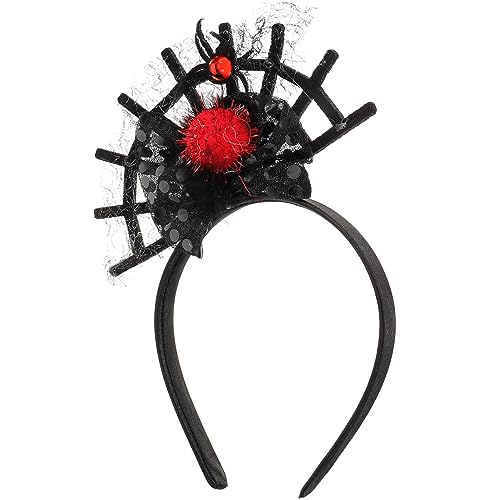 Abaodam Urlaub Stirnbänder Halloween-Spinnen-Kopfschmuck Haarbänder Stirnband Tiara lustige Stirnbänder Halloween-Haarband bilden Spinnennetz Haarschmuck Requisiten Kopfbedeckung Plüsch von Abaodam