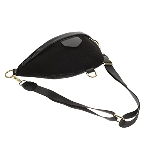 Abaodam Tailentasche der Brustbeutel für Taschen kreuzen wasserdichte Brusttasche Männer Brustbeutel Körper Umhängetasche Außenbeutel Bag Crossbody Streifen Samt Black von Abaodam