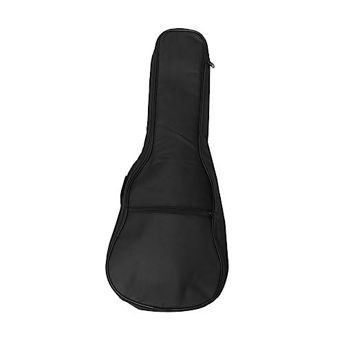 Abaodam Tasche für Akustik-Ukulele mit gepolstertem Design, ergonomische Doppel-Schultertasche für Folk-Instrumente, reisefreundlich, Schwarz von Abaodam