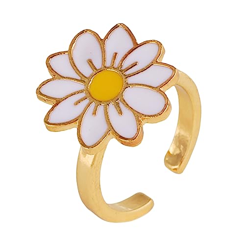 Abaodam Verstellbarer Drehbarer Stressabbau Ring für Mädchen Lustiger Fidget Ring gegen Nagelkauen Dekorativer Schmuck für Finger Charmantes Angst von Abaodam