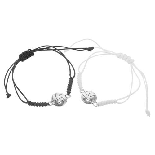 Abaodam Volleyball Armband 2 Stück Verstellbare Sportarmbänder Aus Langlebigem Wachsseil Für Jungen Und Mädchen Hautfreundliche Volleyball Geschenke Für Sportler Und Teams von Abaodam