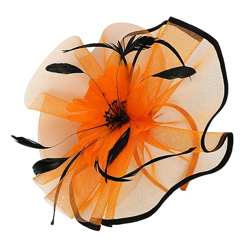 Abaodam Vintage-hüte Fascinator-haarspangen Hochzeitsbrauthut Braut Fascinator Braut-fascinator-stirnband Braut-fascinator-clips Hochzeitsbrauthüte Fräulein Doppelter Zweck Mesh Partyhut von Abaodam