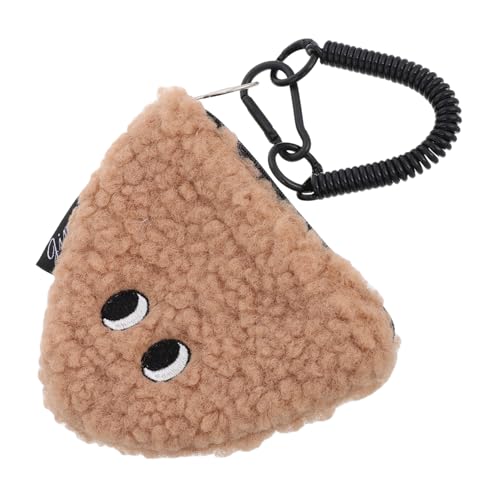 Abaodam Süße Kleine Geldbörse Mit Reißverschluss Niedliches Onigiri-Design Plüschmaterial Mini-Aufbewahrungstasche Kawaii-münzbörse Schlüsselanhänger Wechselgeldbeutel Kreative von Abaodam